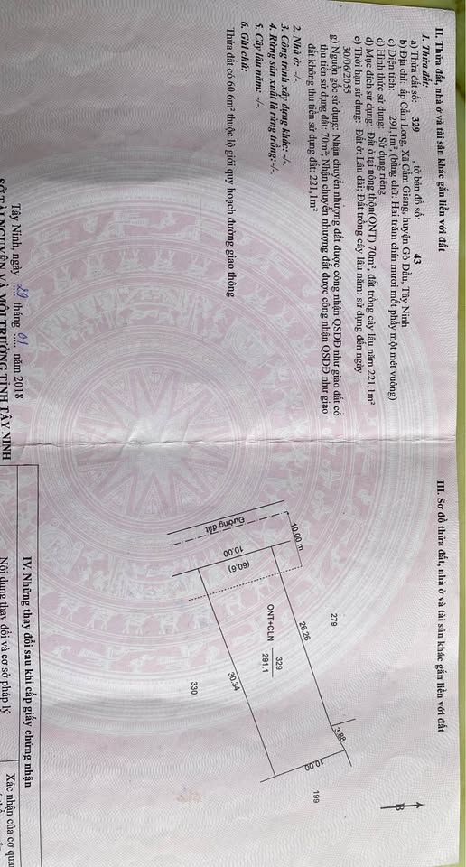 Đất vàng mặt tiền chợ Cẩm Lòng, Tây Ninh, điện tích 10m x 30m