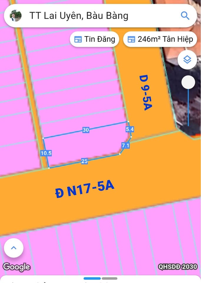 Bán gấp lô góc 2 mặt tiền cực đẹp gần TTHC Bàu Bàng, Bình Dương!
