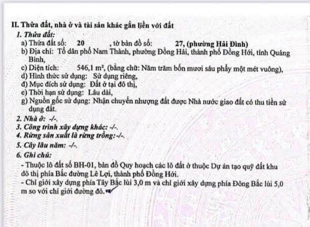 Biệt thự 2 mặt tiền Đồng Hới, đất vàng 546m2, xây villa bao đỉnh
