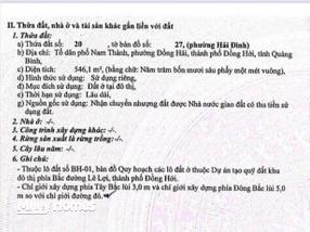Biệt thự 2 mặt tiền Đồng Hới, đất vàng 546m2, xây villa bao đỉnh