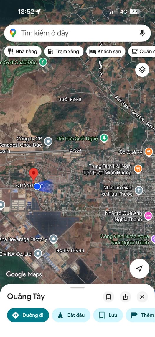 Đất vàng Châu Đức, 6m x 47m, sát khu công nghiệp, kinh doanh xả láng