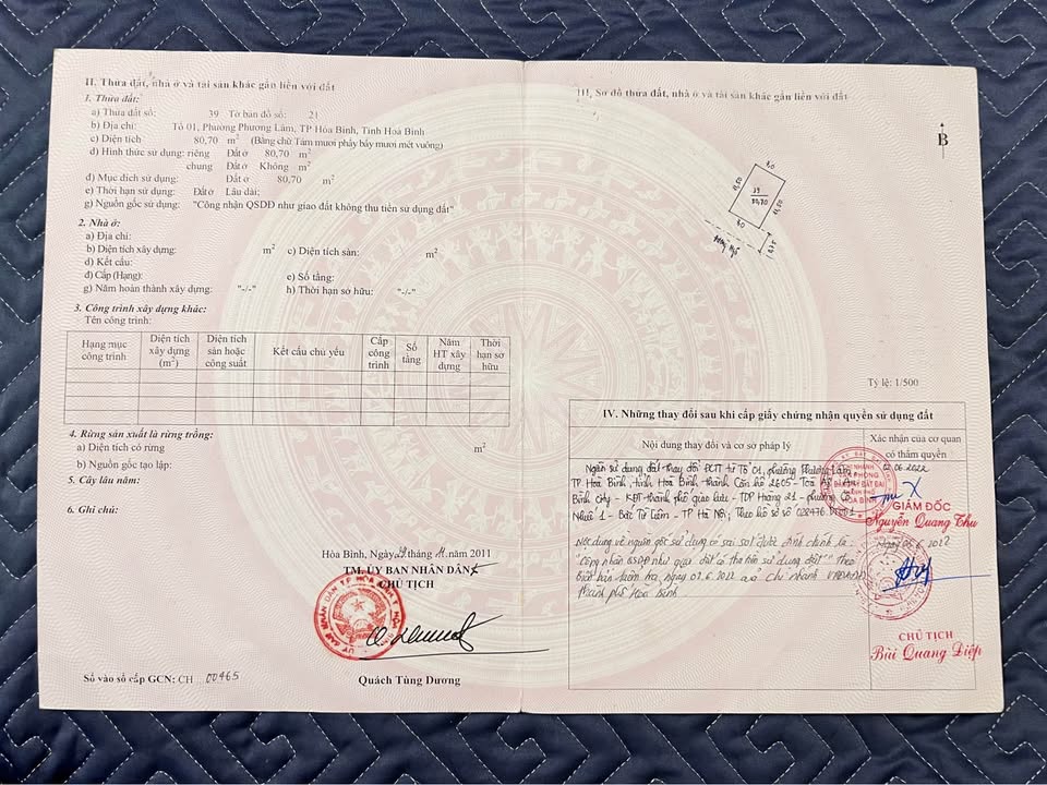 Chào mừng quý vị đến với cơ hội sở hữu lô đất cực phẩm tại phường Hoà Bình, thành phố Phú Thọ