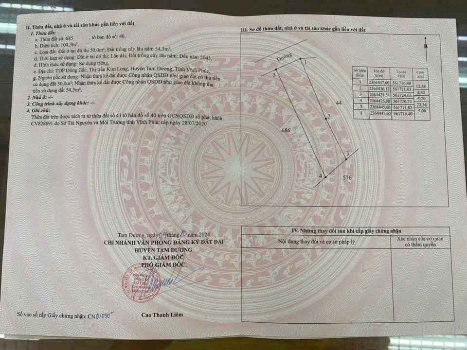 Đất Vĩnh Phúc xịn xò, 104m2 giá hời, gần chợ, đường thông thoáng