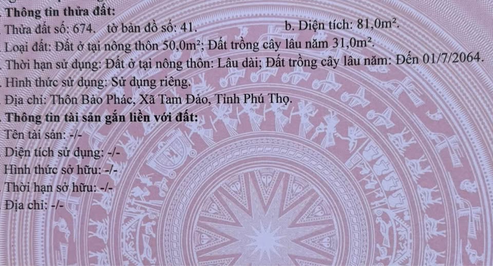 Đất Vĩnh Phúc 81m2 view núi, gần sân golf, sổ đỏ sẵn sàng, kinh doanh vi vu