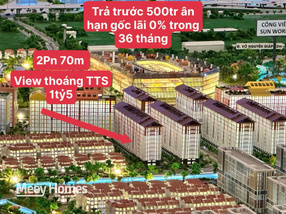 Căn hộ Sun Hà Nam 70m2, 2 phòng ngủ, view đẹp, giá 1,5 tỷ, cơ hội vàng