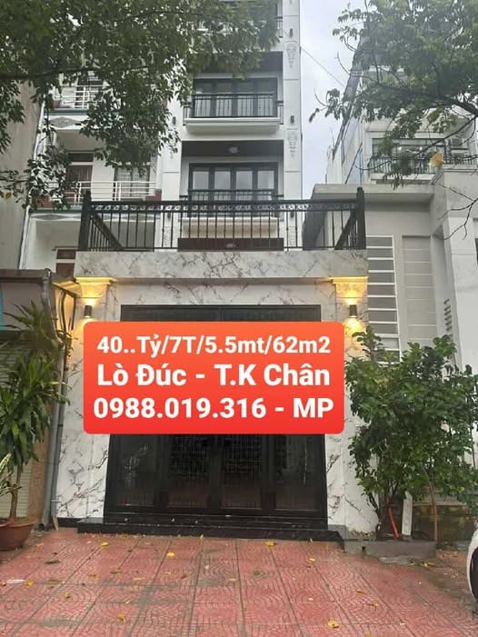 Nhà Lò Đúc, Trân Khát Chân, 62m2, 7 tầng, mặt tiền 5,5m, kinh doanh đỉnh cao