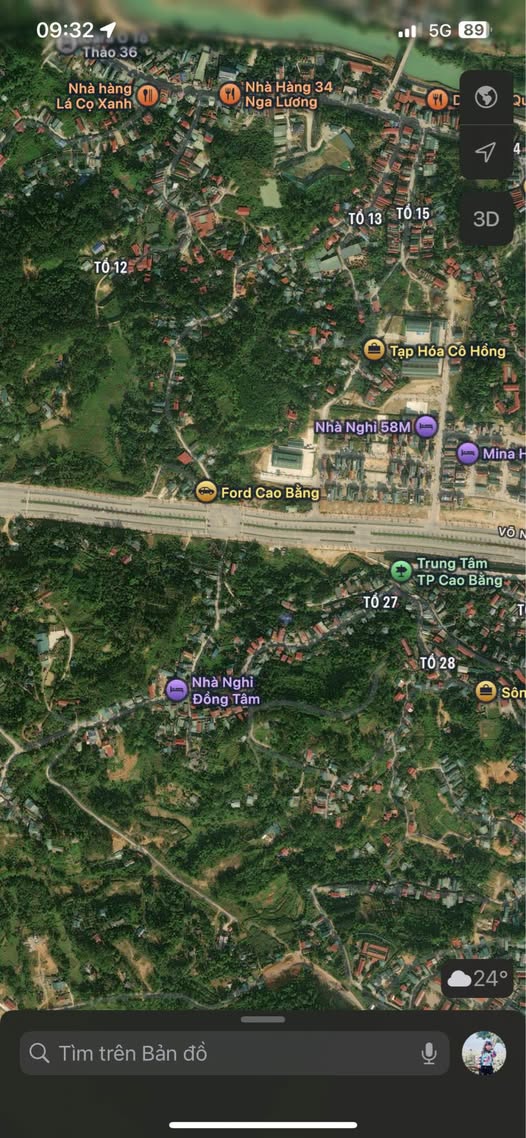 Bán đất Sông Hiến, Cao Bằng - Hơn 300m², mặt tiền 13.5m, đường 2 ô tô tránh