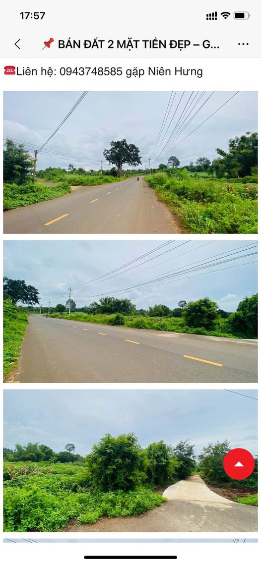 Khu đất 2 mặt tiền tại mặt tiền đường Phan Huy Chú, gần UBND xã Hòa Xuân, Đắk Lắk