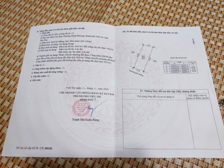 Bán đất 80m2 khu Cao Đài, Minh Phương, Việt Trì - Vị trí đẹp, an ninh tốt