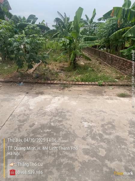 Đất bìa làng Mê Linh mặt tiền 4m, ô tô tránh