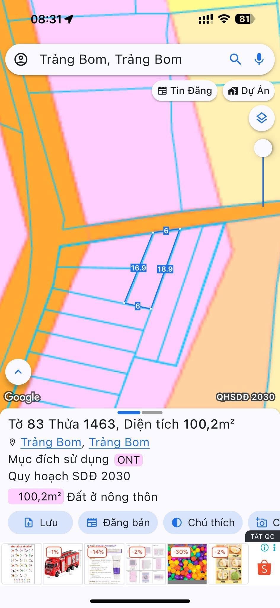 Bán đất sổ riêng ấp 2 Sông Trầu, Trảng Bom - Cơ hội đầu tư hấp dẫn