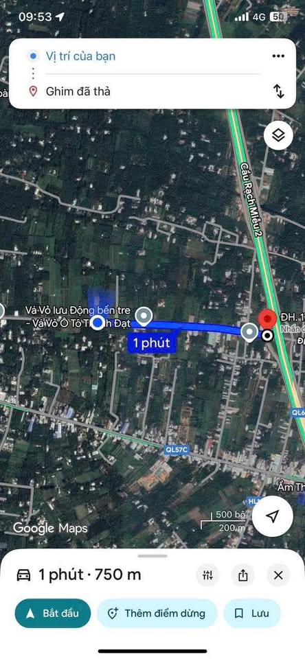 Đất mặt tiền Bến Tre, gần Rạch Miễu 2, diện tích 382m2, giá chỉ 2,7 tỷ