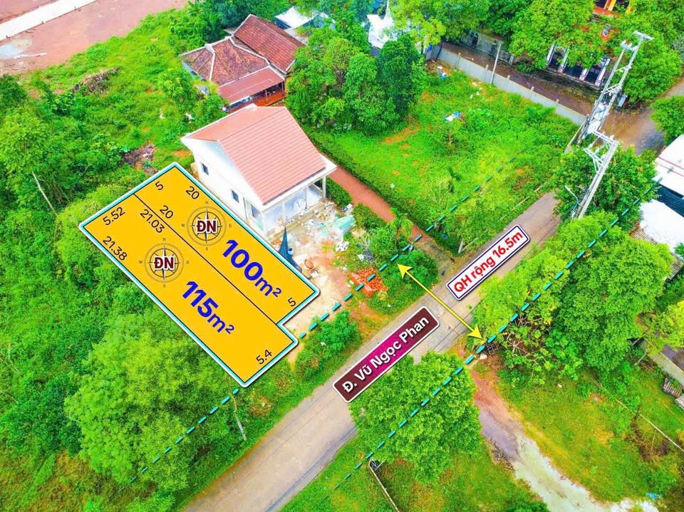 Bán đất mặt tiền đường Vũ Ngọc Phan, Huế - Diện tích 100m2