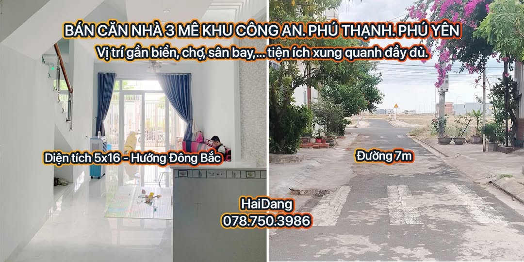 Bán nhà 3 mê Phú Thạnh, Phú Yên 2,5 tỷ