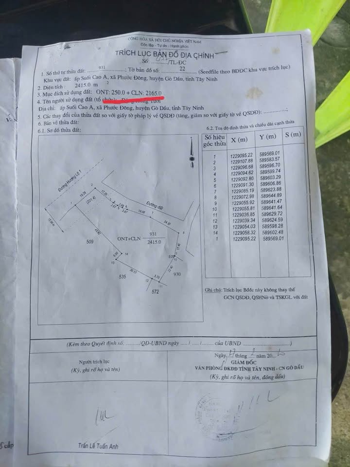 Đất mặt tiền Đường Đá B, Phước Đông, đầu tư sinh lời