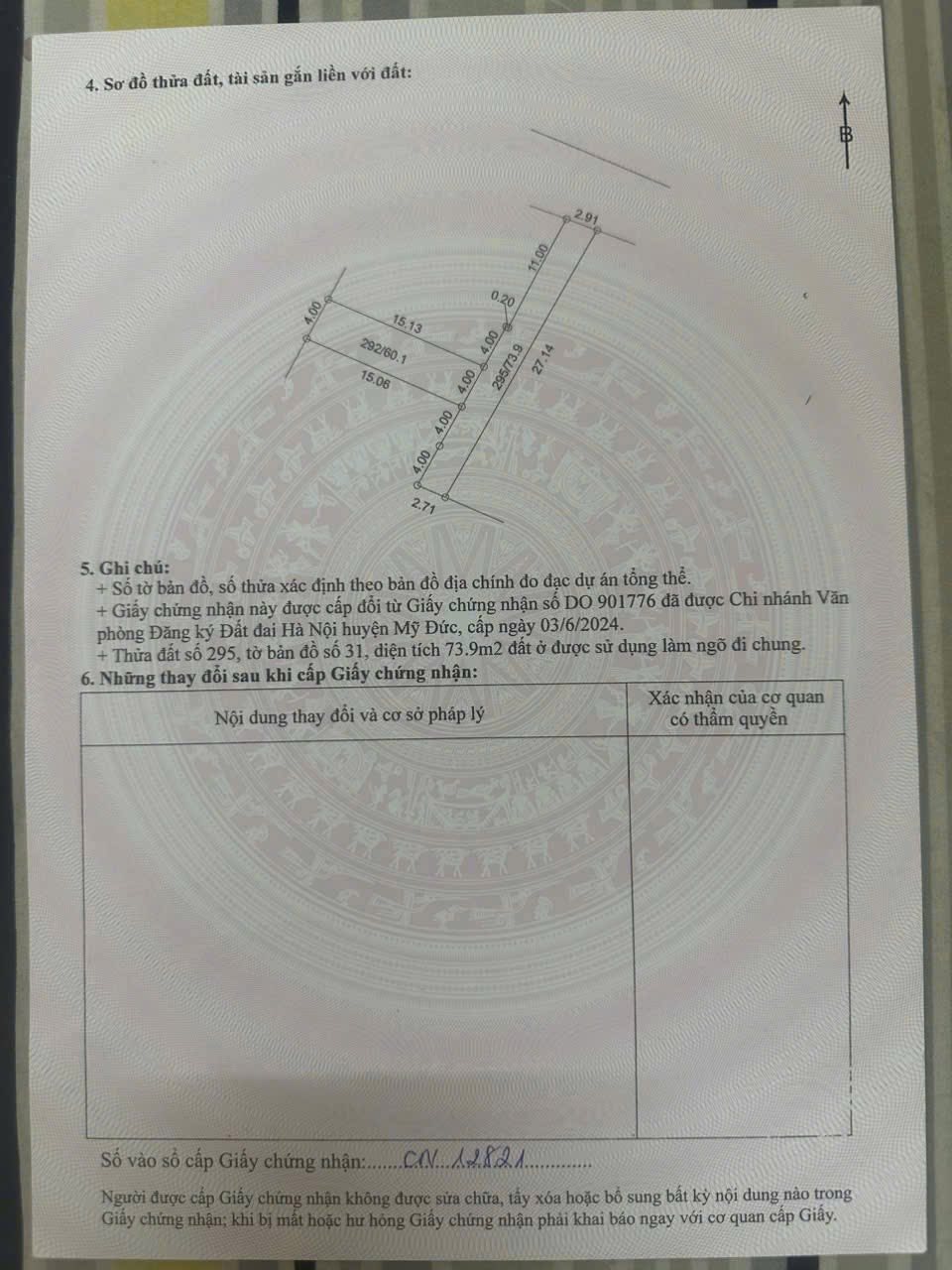 Bán đất trung tâm xã Phúc Sơn, Mỹ Đức, Hà Nội, diện tích 60,1m2, giá nhỉnh 900 triệu