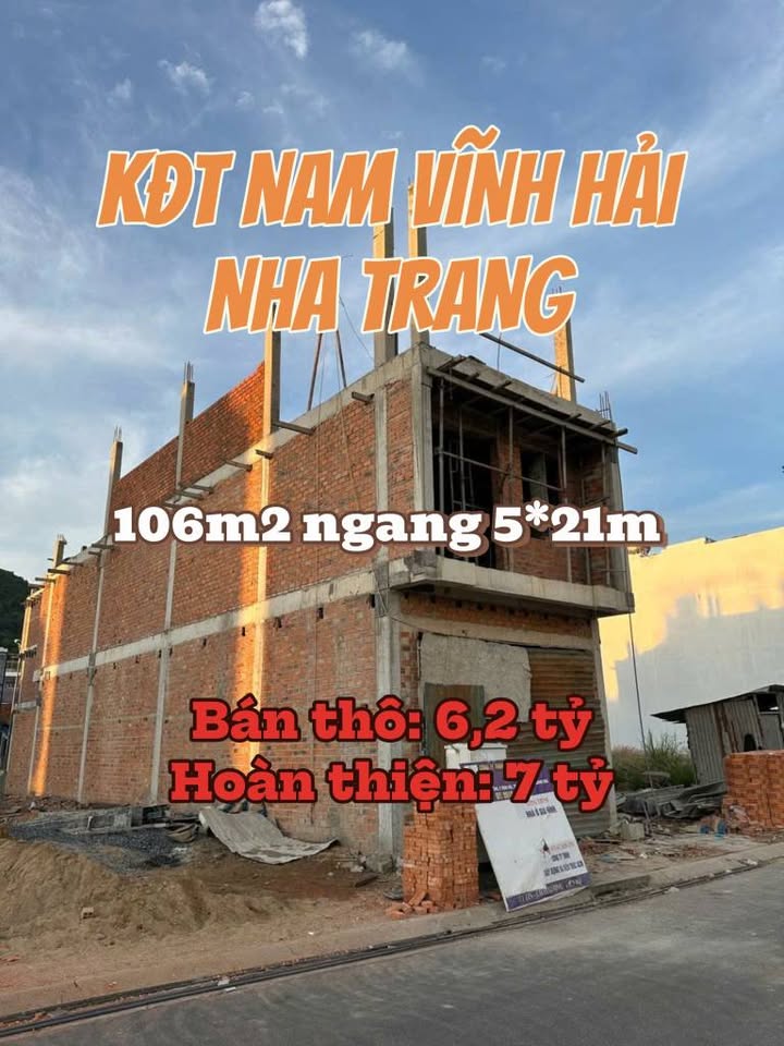 Bán nhà khu đô thị Nam Vĩnh Hải, Nha Trang 3 tầng, 106m2, hoàn thiện 7 tỷ
