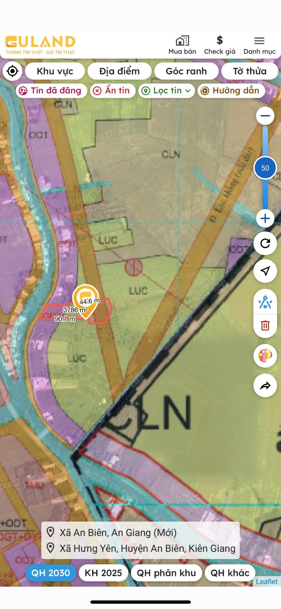 Bán đất mặt tiền kênh Dãy Ốc, Vĩnh Thông, Rạch Giá, vị trí đắc địa, giá hấp dẫn