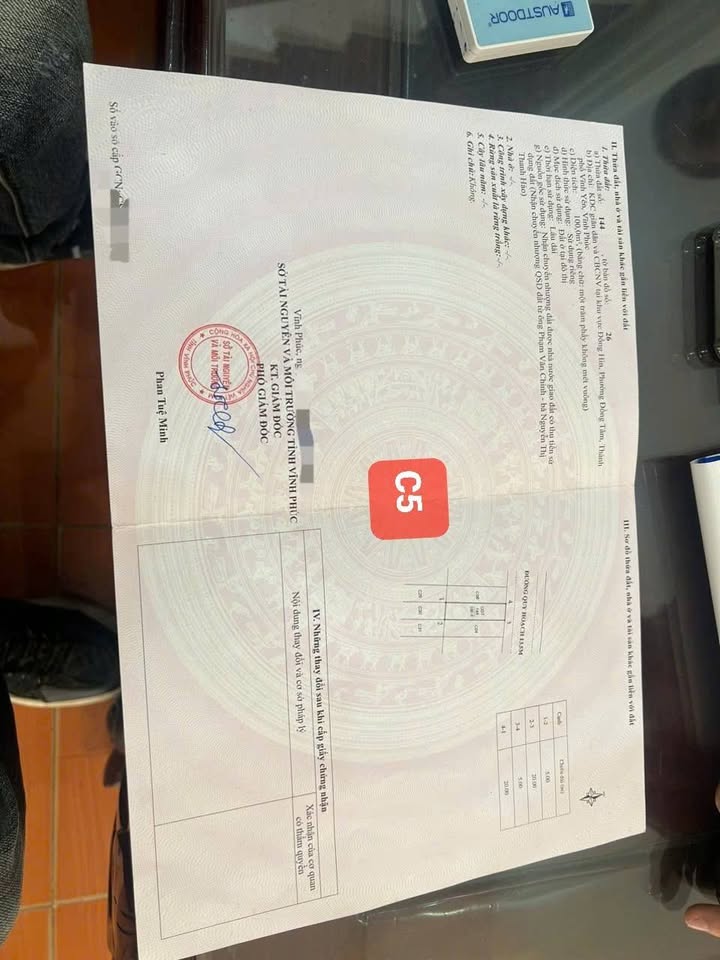 Lô đất 100m2 mặt tiền 5m, trục kinh doanh Hoàng Hoa Thám, Vĩnh Yên