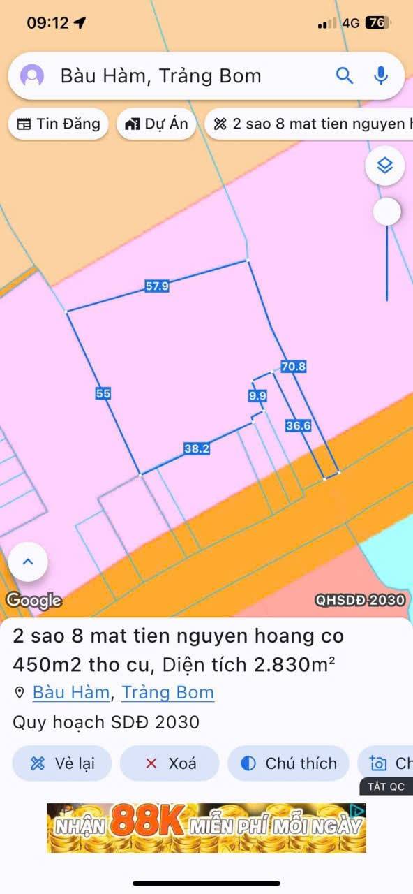 Đất Trảng Bom 3 sào vàng, 6 nhà trọ hái ra tiền, sổ đỏ sẵn sàng