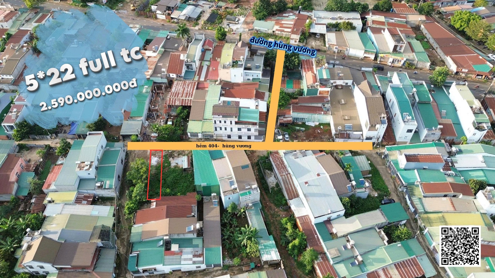 Bán lô đất đẹp duy nhất tại khu Hùng Vương, phường Tân Lập, trung tâm thành phố Buôn Ma