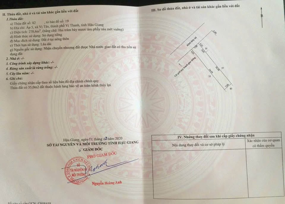 Nền đất vàng tọa lạc trên đường 19/8, phường Vị Tân, Thành phố Cần Thơ