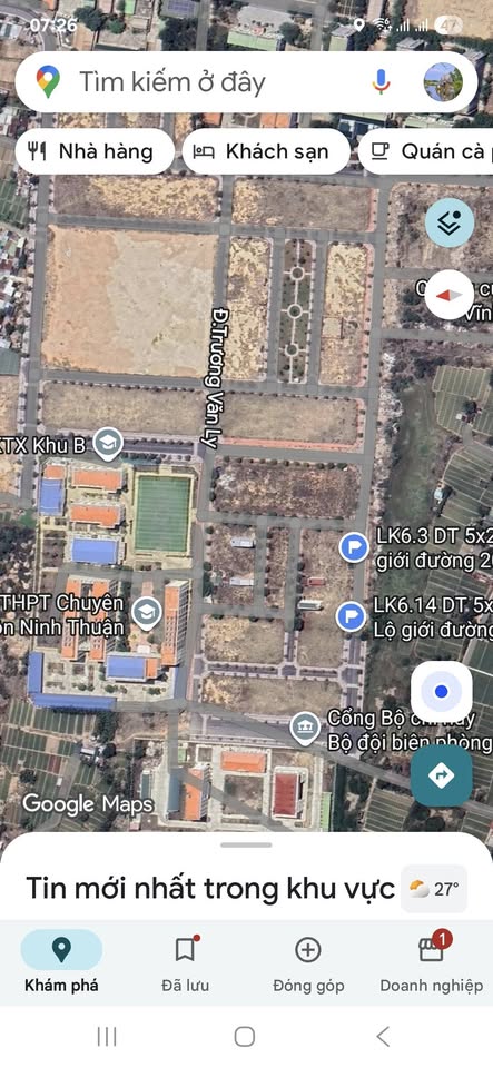 Bán 2 lô đất khu đô thị Biển Bình Sơn, 5m x 20m, hướng Nam