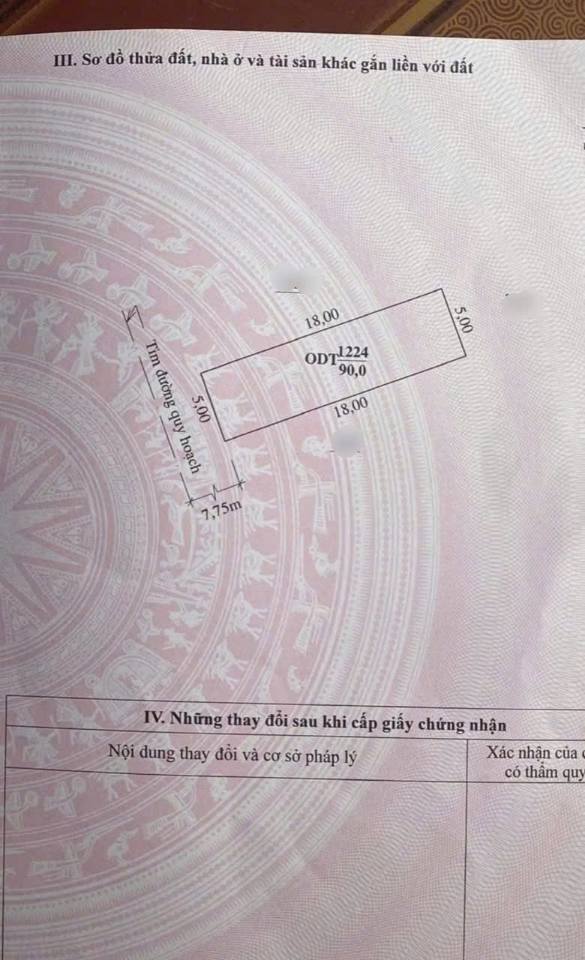 Đất vàng phường Đông Cương 90m², mặt tiền 5m, đường 7.5m, giá 2 tỷ