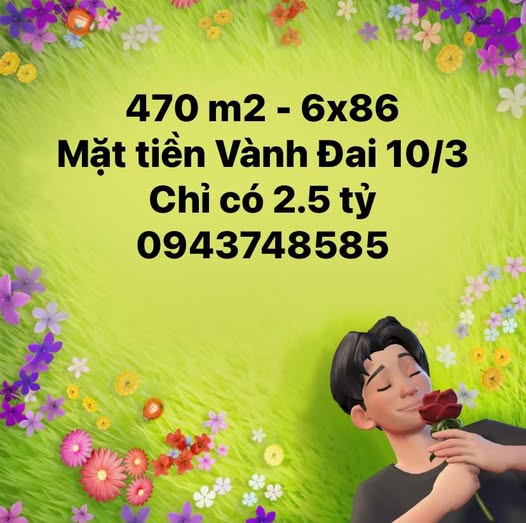 Bán đất vành đai 10/3, Đắk Lắk - 470m2, mặt tiền rộng