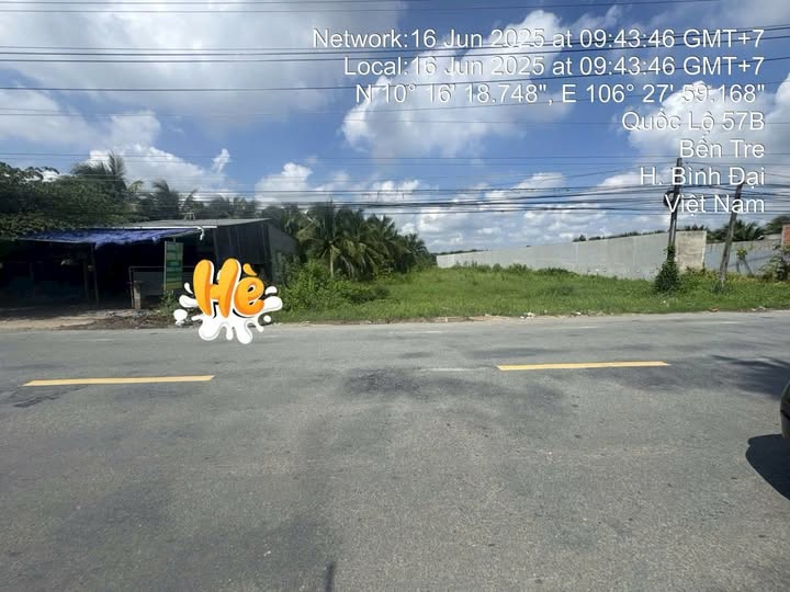 Đất vàng Bến Tre giảm sốc 7 tỷ, mặt tiền Quốc Lộ 57B đối diện khu công nghiệp