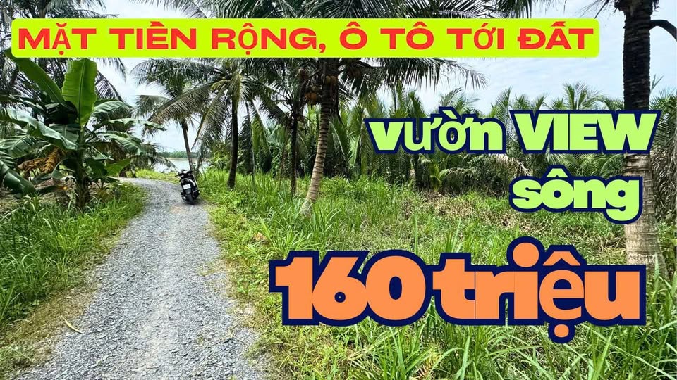 Đất vườn xịn xò, ngang 25m, giá chỉ 160 triệu, bao giấy tờ