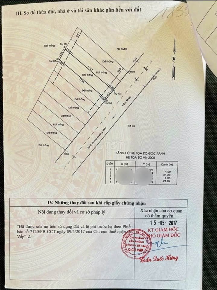 Đất vàng Gò Vấp - 4x22m - Hướng Đông Nam - 10 tỷ