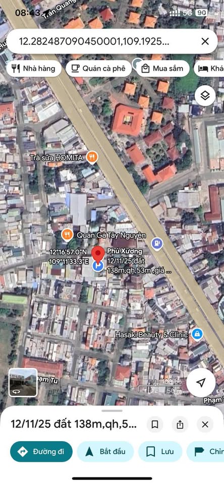 Bán đất Vĩnh Hải, Nha Trang 138m², sổ hồng riêng