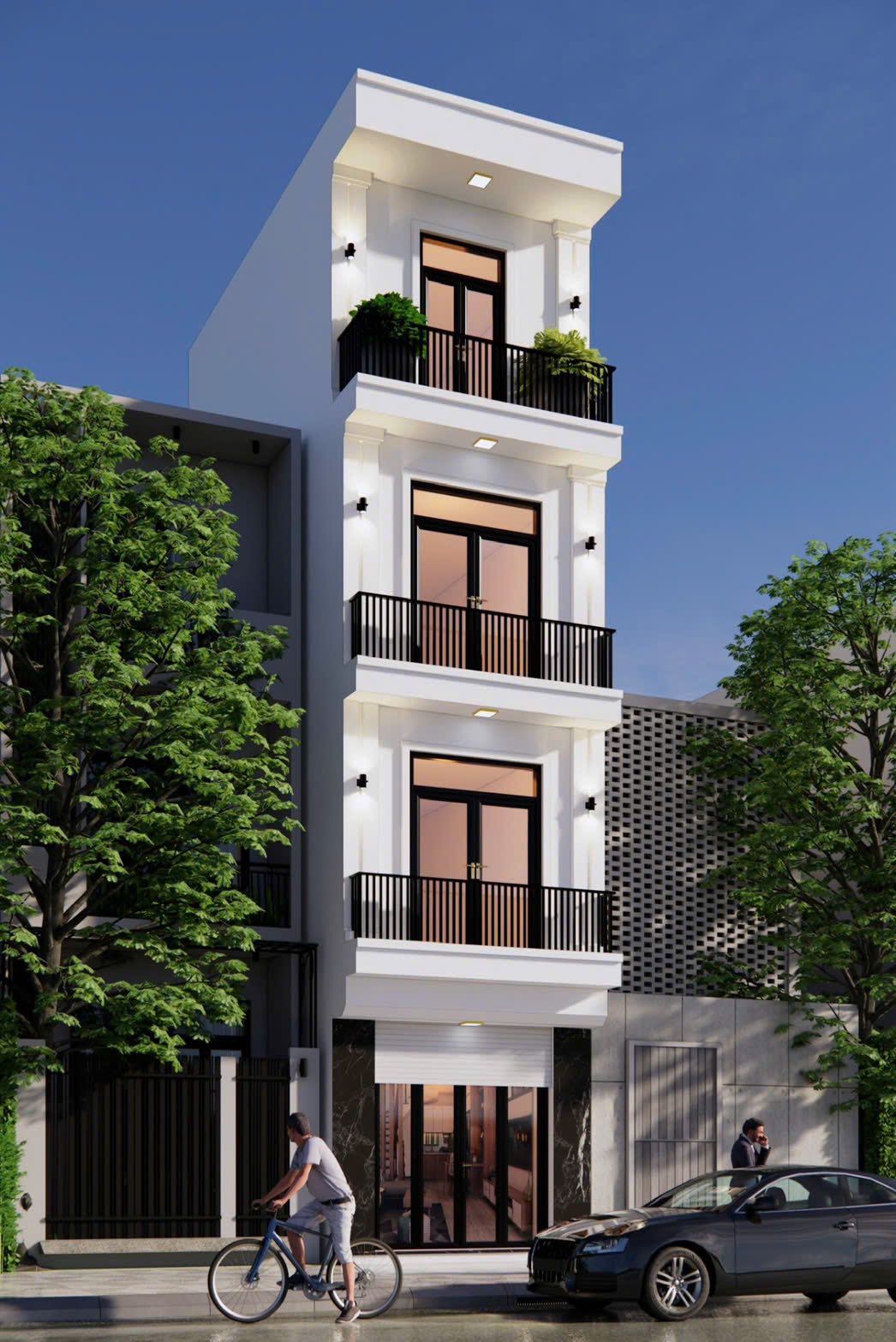 Nhà 3.5 tầng Quang Trung - Ngõ ô tô, thiết kế tầng lệch siêu hot