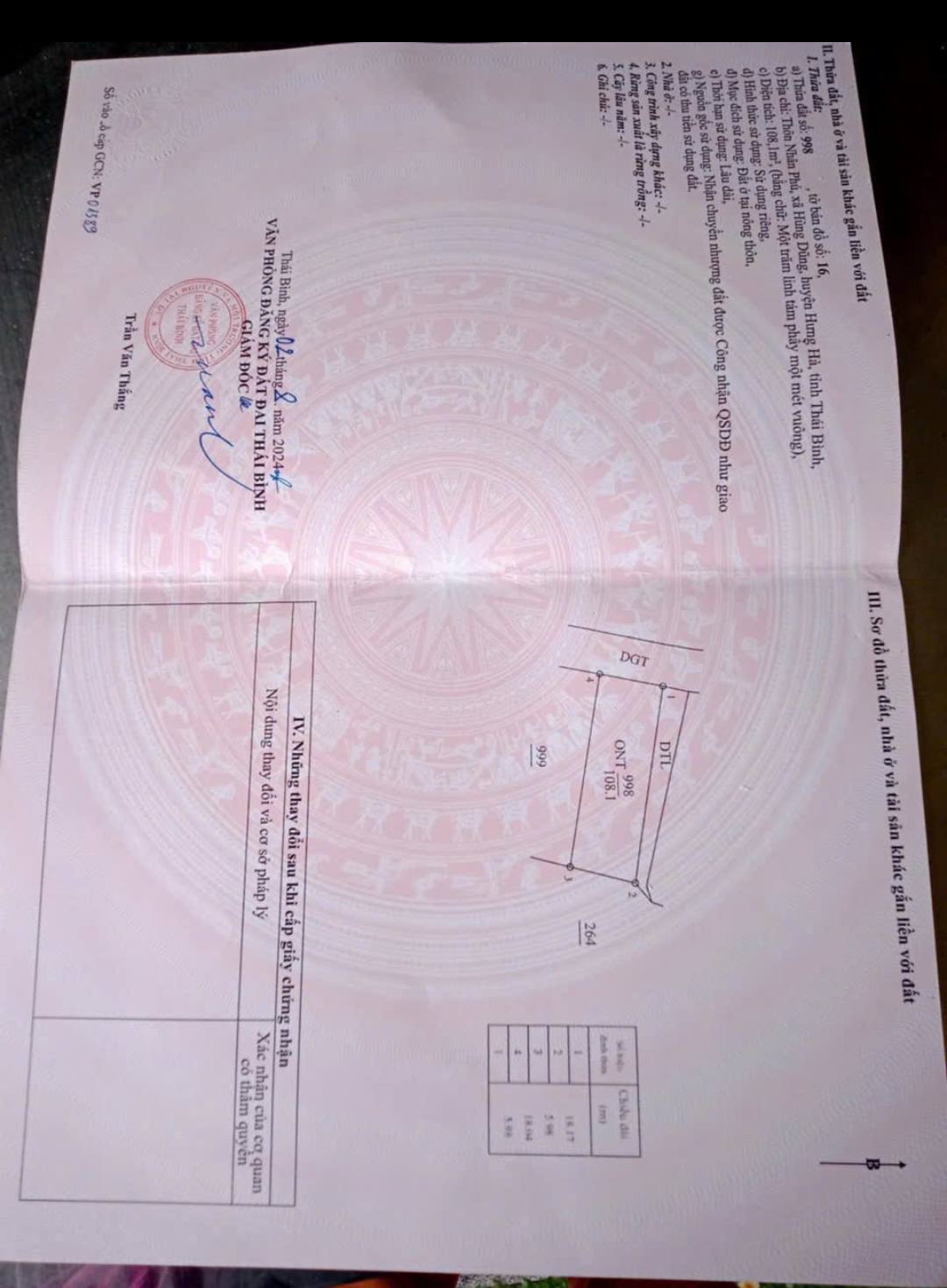 Đất vàng Hưng Hà, 2 lô liền kề, mặt tiền 6m, giá chỉ hơn 1 tỷ