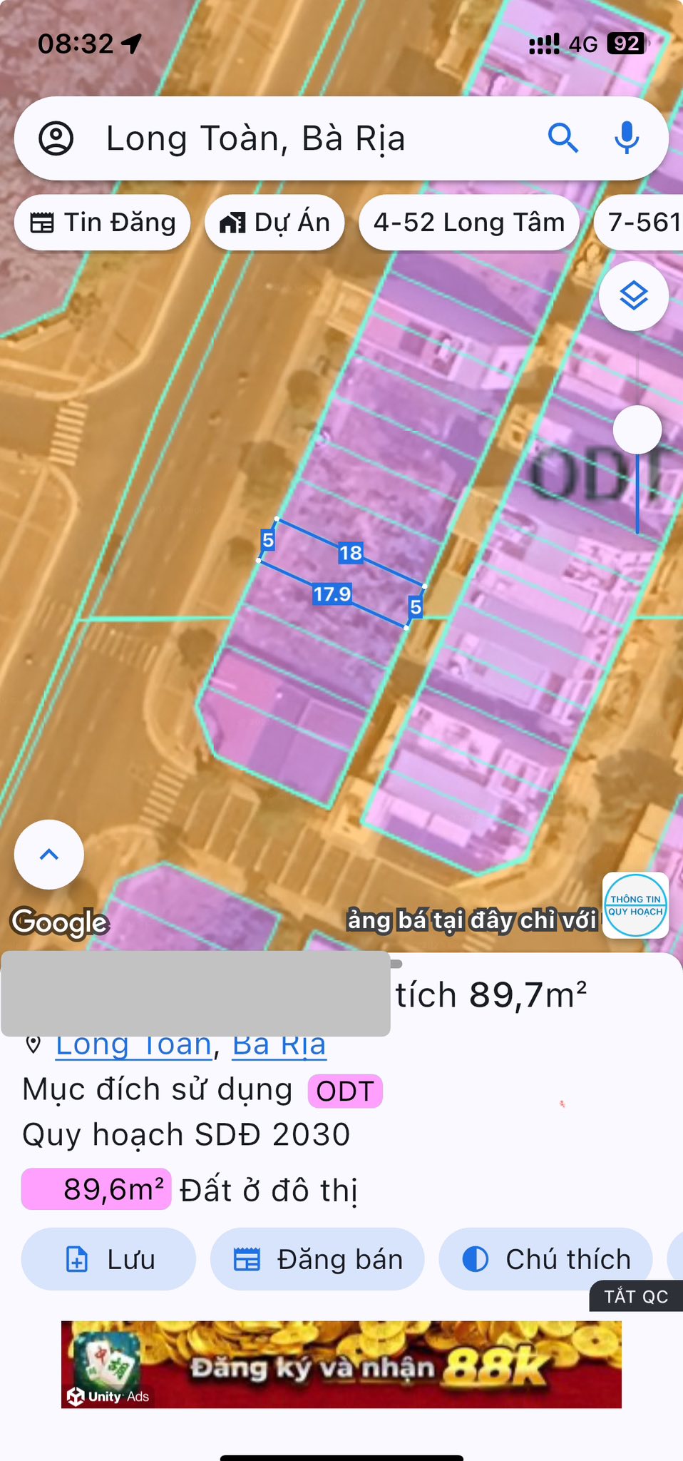 Bà Rịa đất vàng Phạm Hùng, đối diện công viên 45ha, kinh doanh đỉnh cao