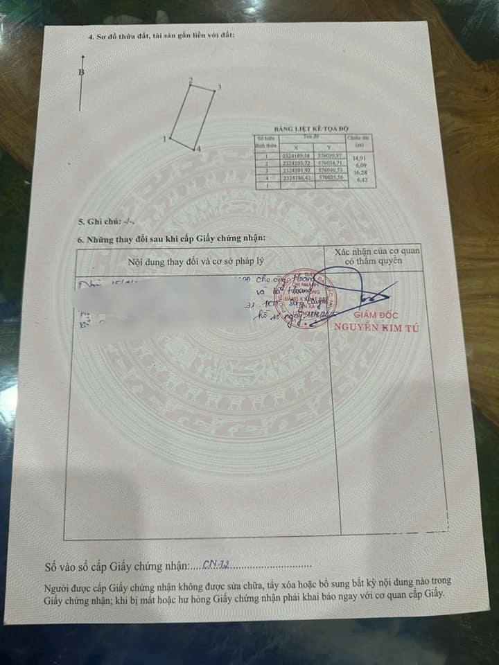 Bán đất Làng Tranh, Lương Tài, Bắc Ninh 96,6m2, mặt tiền 6,9m, giá 1,5 tỷ