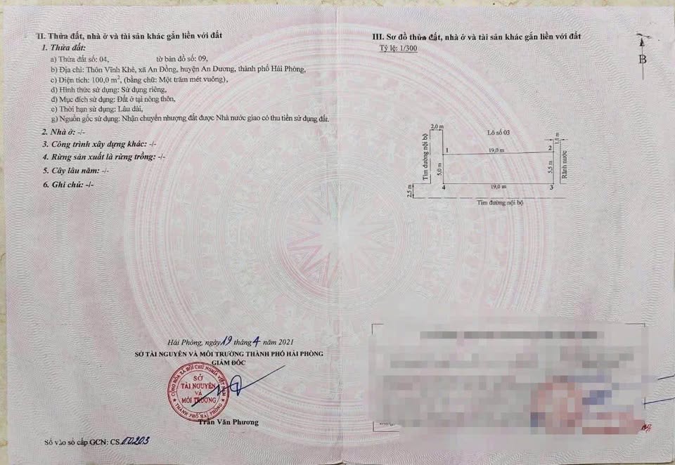 Lô góc 100m2 đối diện chung cư Hoàng Huy, Hải Phòng