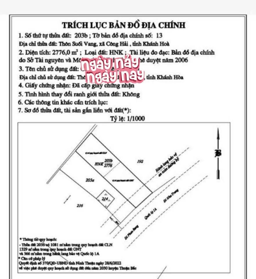 Cháy túi với 2776m2 đất vàng mặt tiền quốc lộ 1A, gần Vinhomes Cam Ranh