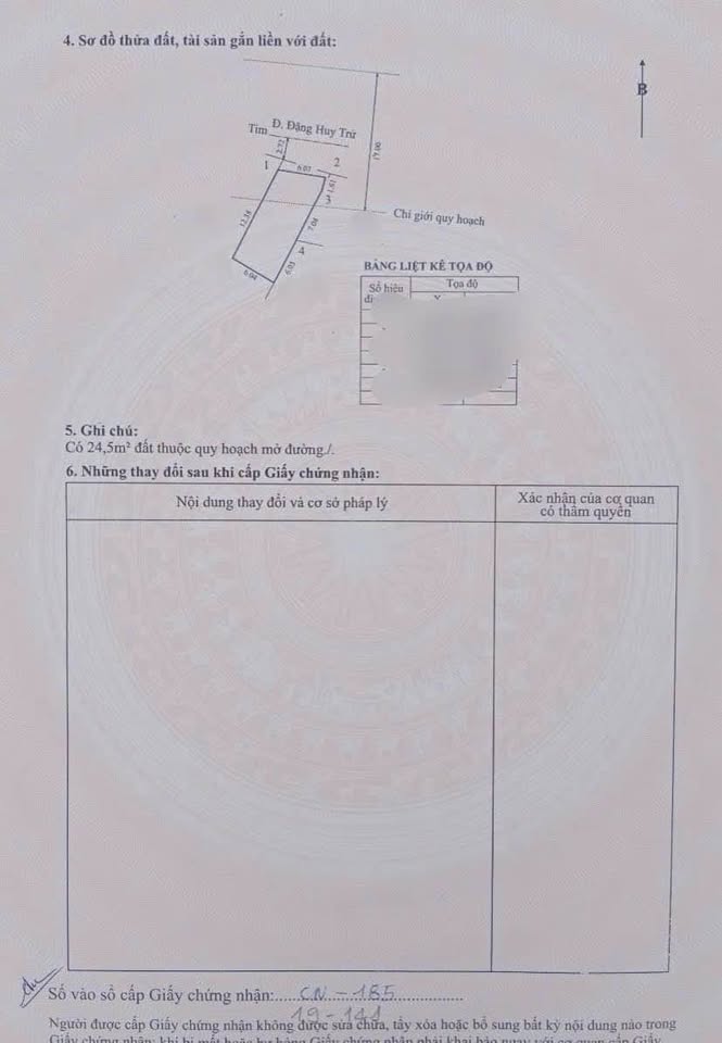 Đất mặt tiền Đặng Huy Trứ 82m², ngang 6m, giá 2,4 tỷ, cơ hội vàng cho nhà đầu tư