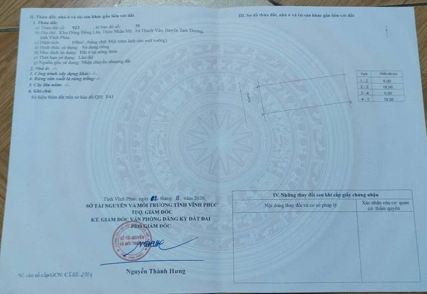 Đất Vĩnh Phúc 2,4 tỷ, mặt tiền 6m, đón đầu hạ tầng, chờ giai đoạn 2 bùng nổ