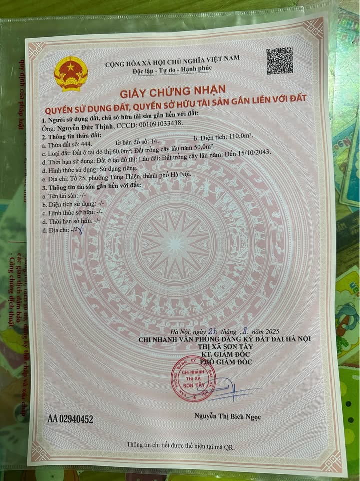 Đất vàng Sơn Tây sổ vuông vắn, mặt tiền rộng, cơ hội đầu tư sinh lời