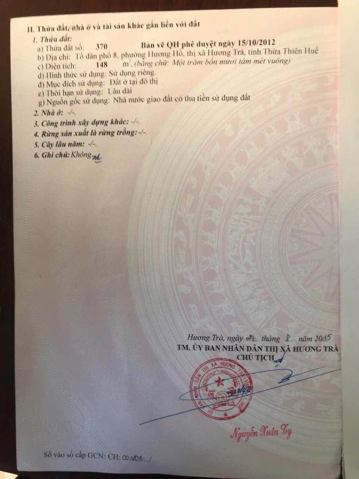 Đất Kim Long, thành Huế, mặt tiền rộng, gần trường, trạm y tế