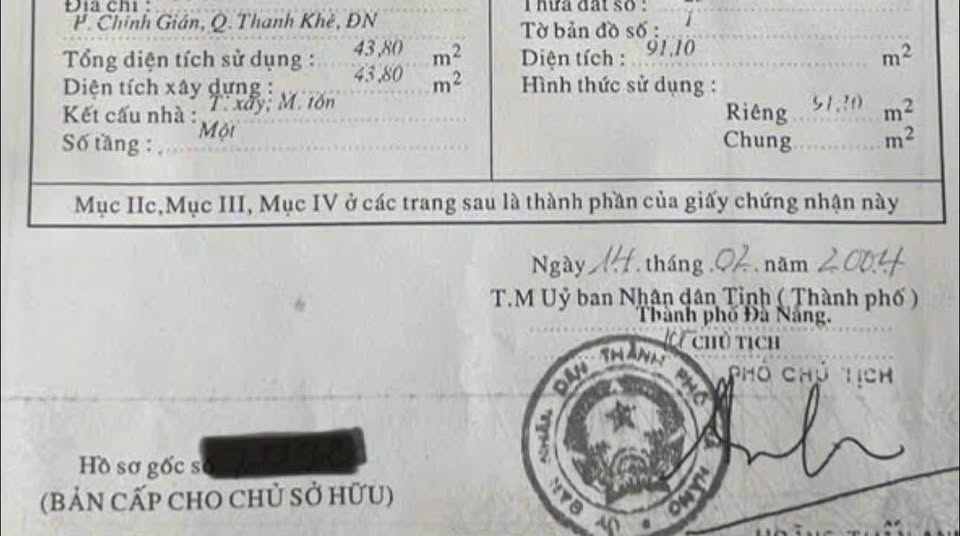 Đất vàng Đà Nẵng 91m2 mặt tiền 5,7m, cách mặt tiền vài bước chân