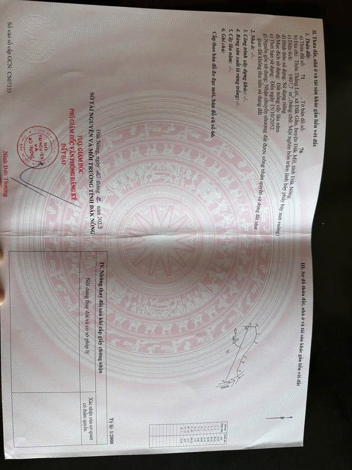 Đất Vàng Đắk Gằn 1407.7m2 ôm beton, gần chợ, trường, UBND - Giá chỉ 199 triệu