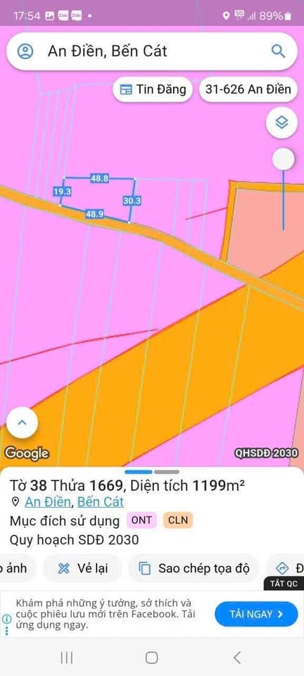 Đất An Điền, Bình Dương vị trí đắc địa, giá tốt, tiềm năng sinh lời cao