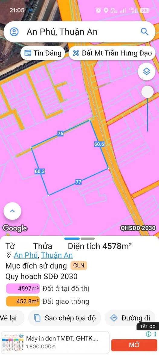 Đất vàng Trần Quang Diệu: 4500m2, 1000m2 thổ cư - Săn ngay kẻo lỡ