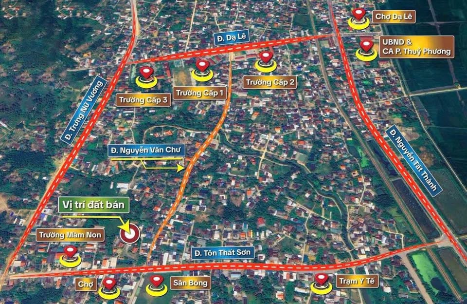 Đất Nguyễn Văn Chư, Thanh Thủy, vị trí trung tâm, ô tô vào tận đất