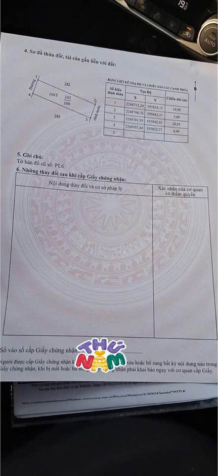 Lô đất sở hữu mặt tiền rộng rãi 5m, với tổng diện tích lên đến 100m2