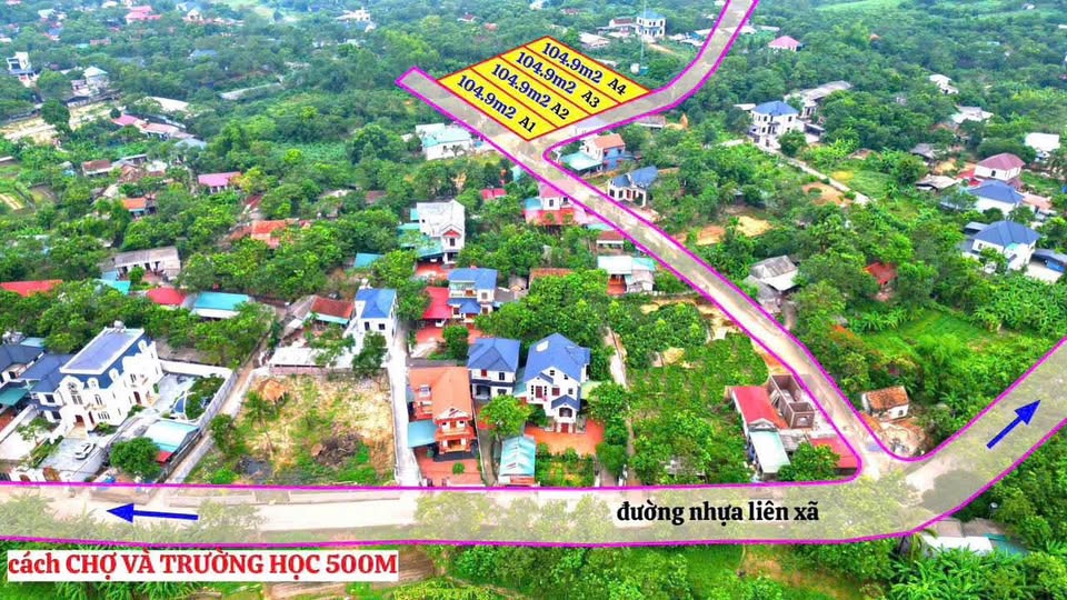 Đất vàng Hoàng Hoa, Tam Dương, mặt tiền 5m